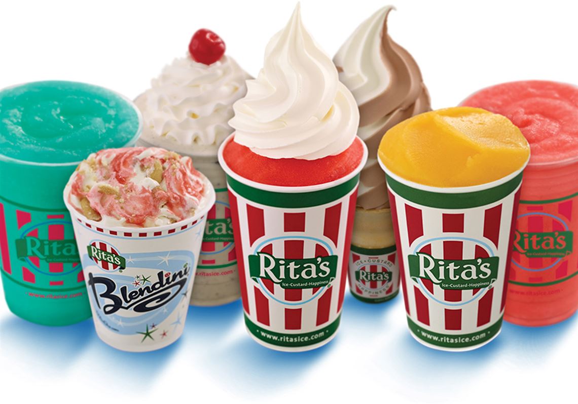 Array of custard and ice from Rita's Italian Ice